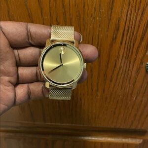 Movado Gold Tone Mesh Watch
